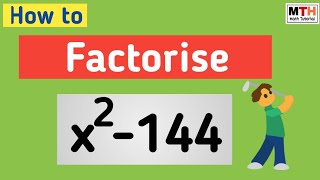 Factorise x^2-144 || Factor x2-144