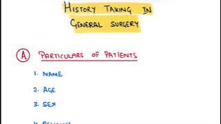 How to take History in Surgery Wards || History Taking in Surgery Patients