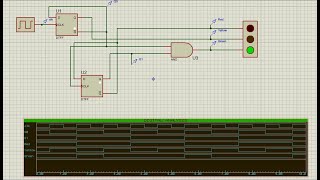 Traffic Light Simulation using D Flip Flops | 1 Way Traffic Light