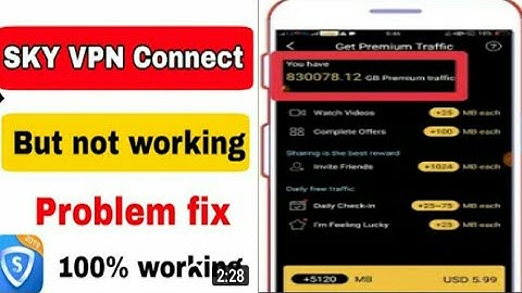 Sky Vpn Not Working Problem Solve And Fix