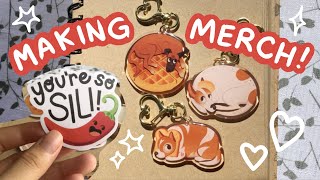 Make Merch With Me! ✷ Acrylic Charms, Stickers, Washi Tape from @vogracecharms!