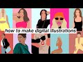 how i make digital illustrations *with a free app*