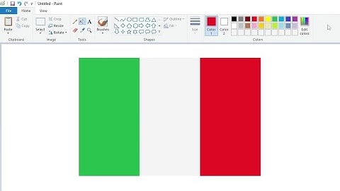 How to draw Flag of Italy in MS Paint | Easy step by step drawing