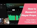 Researching player props using outliers trending insights