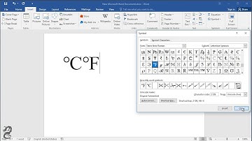 How to type Degree Fahrenheit and Degree Celsius symbol in Word