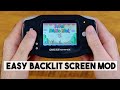 Super Easy Backlit Screen Mod for the Gameboy Advance (No Cut, No Solder)