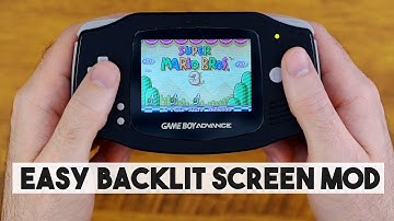 Supereenvoudige modificatie voor een verlicht scherm voor de Gameboy Advance (geen snij- of solde...