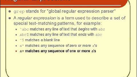 07  Unix Shell Scripting Tutorial   Text Processing Part 2)