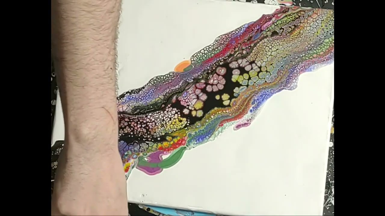 Black and White Swipe using a Metal Spatula from the kitchen...?