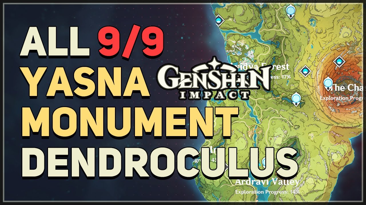 All Yasna Monument Dendroculus Genshin Impact YouTube