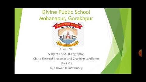 Class VII Geography ch 4 External Processes and Changing Landforms (part -2)