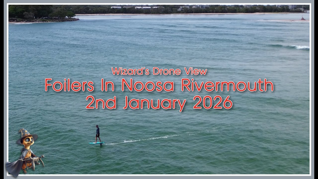 Foiling Drone Shots, Noosa Heads, Sunshine Coast, Australia