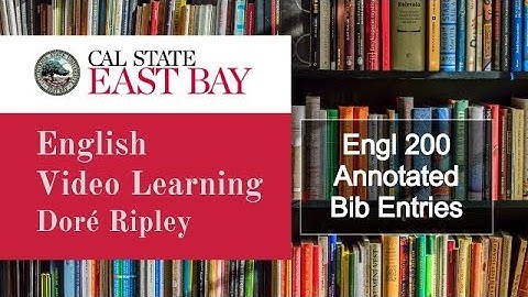 Engl 200 - Annotated Bibliography Evaluative Entries