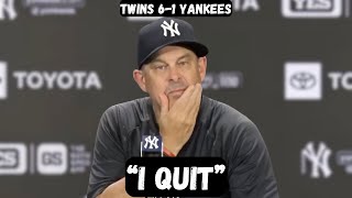 Aaron Boone QUITS as Yankees manager - Post Game Interview - Twins 6-1 Yankees