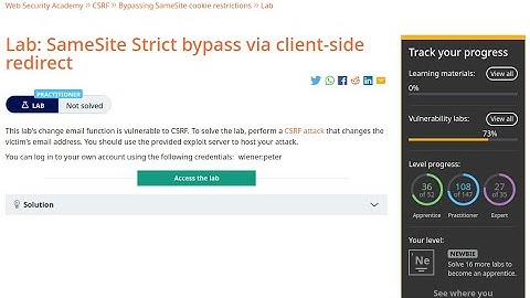 Web Security Academy | CSRF | 10 - Samesite Strict Bypass Via Client-Side Redirect