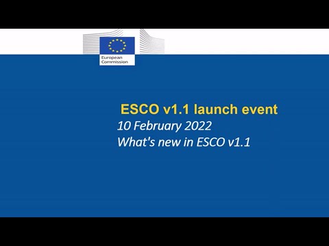 ESCO v1.1 launch event - What is new in ESCO v1.1?