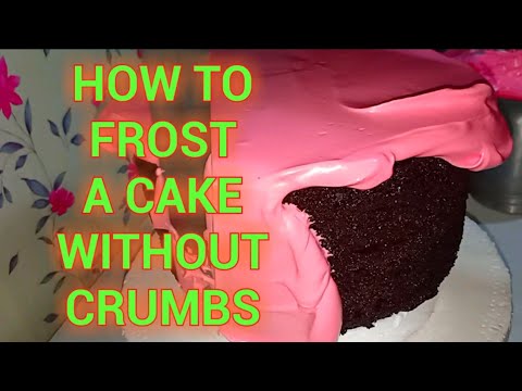How To Frost A Cake Without Crumbs Youtube