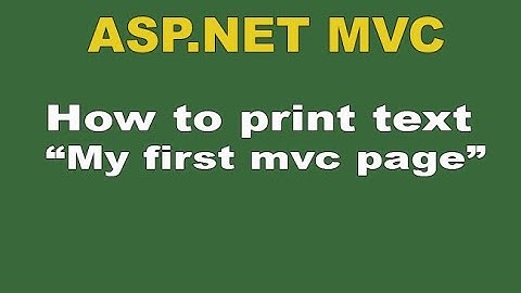 How to Print Text in Asp.Net MVC