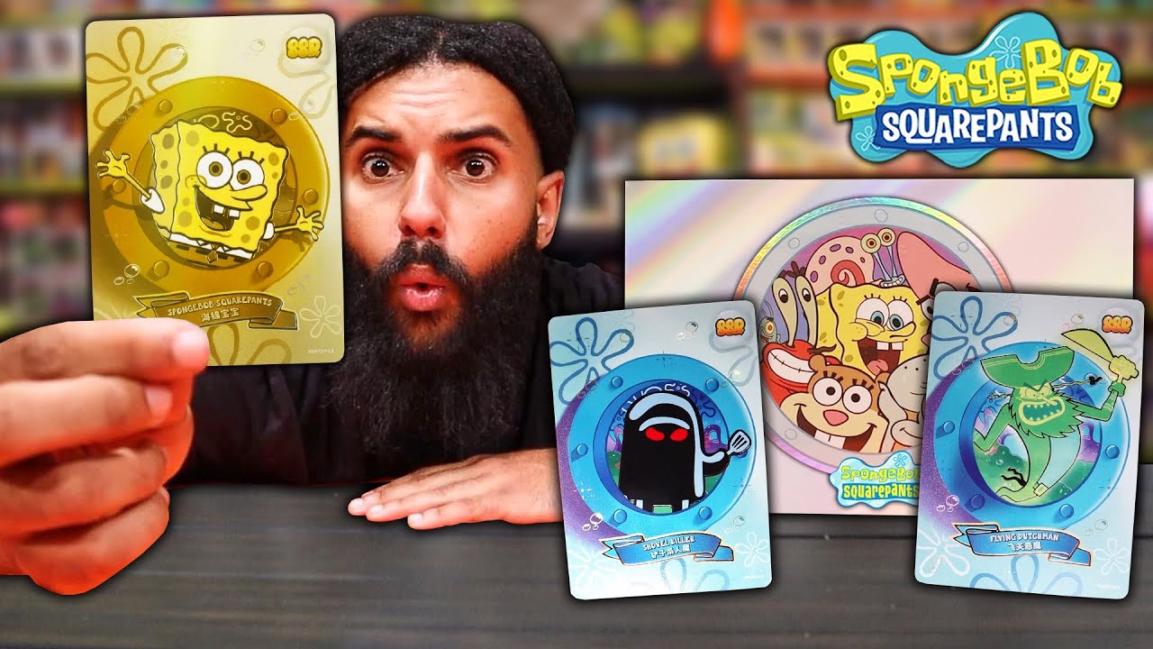 【超レア・限定品】スポンジボブ 24Kゴールドコーティングプレートカード These Spongebob Cards Were Released Only In Japan!! *Hunting