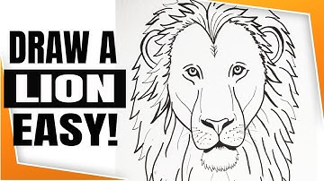 How to Draw a Lion Face Easy Step by Step