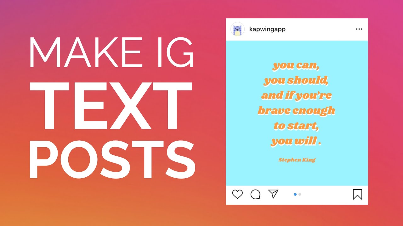 New How to Make Text Posts for Instagram (Free and Online)