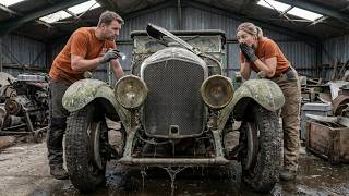 1930 Bentley Speed Six Le Mans Found Abandoned in an Aircraft Hangar | Full ASMR Restoration