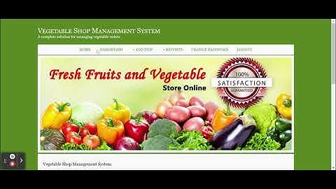 Vegetable Shop Management System Project on C#, ASP and MySQL