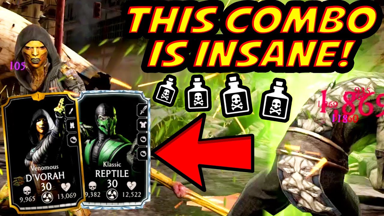 MK Mobile. Klassic Reptile + Venomous D'Vorah = DELETING ENEMIES! Super