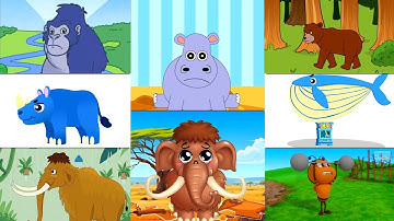 HICKORY DICKORY DOCK || CUTE HIPPO VS. CUTE MAMMOTH || COLOR INVERSION 4 EFFECTS || EFFECT TUTORIAL