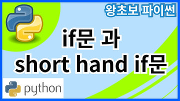 왕초보 파이썬(Python) 22. if문 과 short hand if문