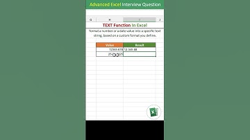 TEXT Function in excel | TEXT formula in excel | excel interview questions excel tips