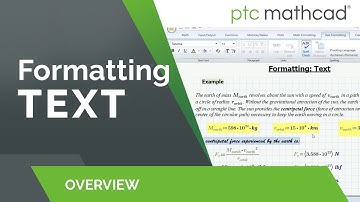 Formatting Text in Mathcad Prime