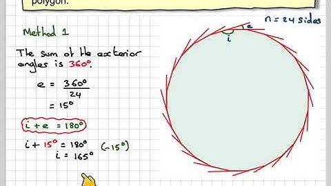 The sum of the interior angles of a polygon