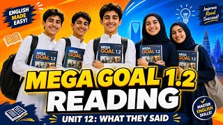 What They Said? Master Mega Goal 1.2 Unit 12 Reading: Quotes of Great Leaders (Pages 188-189)