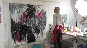 PART 1: Abstract Painting | Intuitive Art - Process from start to finish | Betty Franks