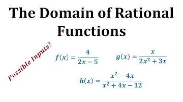 Ex:  The Domain of Rational Functions