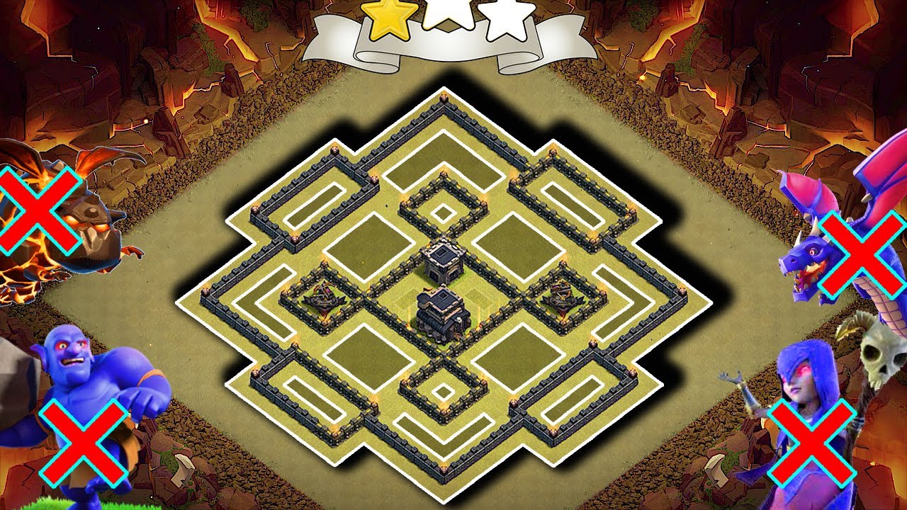 th9 war base anti valkyrie, th9 anti 3 star war base, new th...