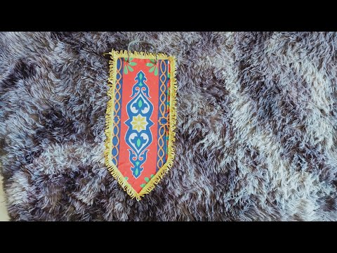 طريقه عمل تابلوه رمضان من كرتونه وقماش الخياميه بسيط وسهل جدا