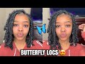 DOING MY BUTTERFLY LOCS FOR THE FIRST TIME 😍 (BEGINNER FRIENDLY) #DISTRESSEDBOBLOCS 🦋