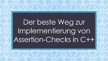 Der beste Weg zur Implementierung von Assertion-Checks in C+ +