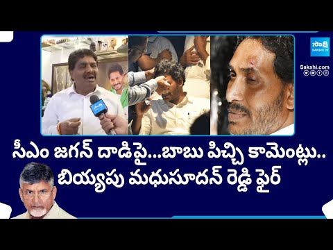 MLA Biyyapu Madhusudhan Reddy Warns Chandrababu | CM Jagan Stone Pelting Incident@SakshiTV - SAKSHITV