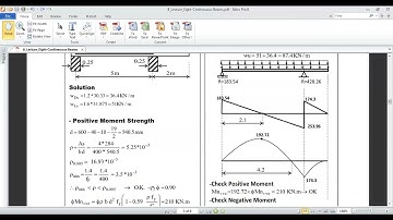 Design Reinforced Concrete Structures - Analysis and Design of Continuous Beams - Part 1