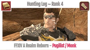 FFXIV Hunting Log Pugilist Rank 4 - A Realm Reborn