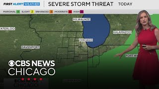 Severe storm threat on Thursday in Chicago