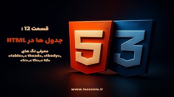 قسمت 12: ساخت جدول در HTML | آموزش تگ‌های table, thead, tbody, tr, th, td با مثال عملی