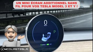 Un mini écran additionnel sans fil avec chargeur MagSafe pour vos Tesla Model 3 et Y !