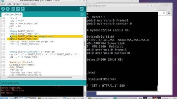 Arduino Due + ESP8266 client, + Python SimpleHTTPServer
