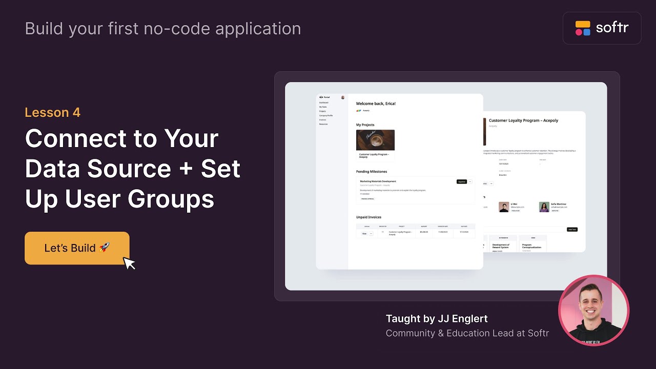 Lesson 4: Connect to Your Data Source + Set Up User Groups - YouTube