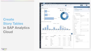 Create Story Tables in SAP Analytics Cloud - BI Spectrum Academy
