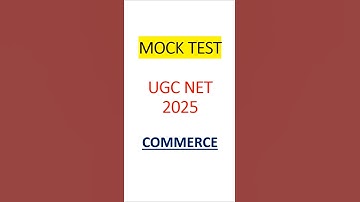 UGC NET COMMERCE #ugcnetcommerce #ugcnetcommerce2025 #ugcnetcommercepaper2 #mocktest  #mcqs #exam